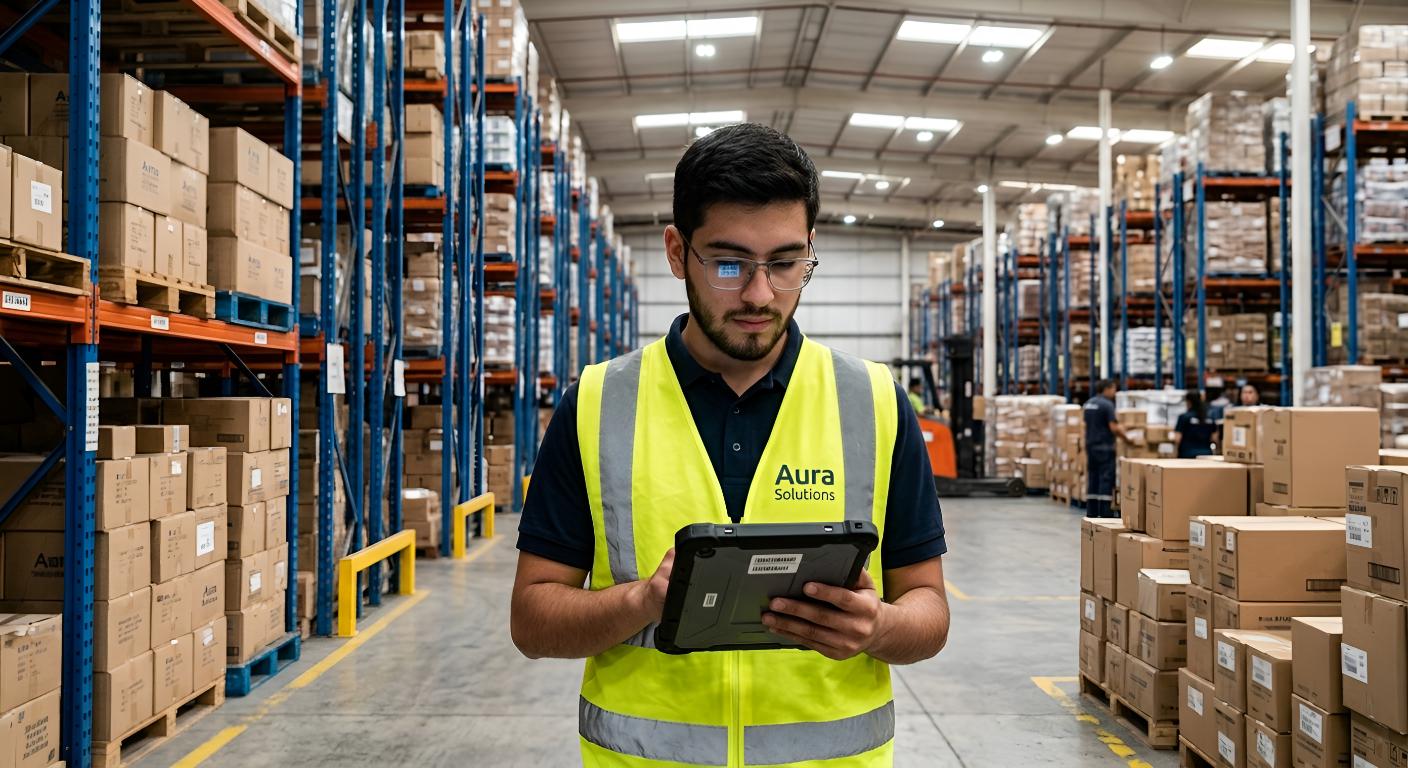Equipo trabajando en una operación logística
